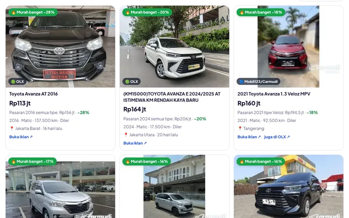 MobilLab — Cari Mobil Bekas Murah dari OLX, Mobil123 & Facebook